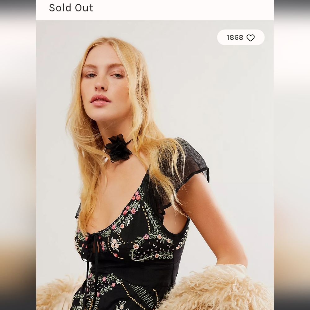 Free People Cherry Bomb Embroidered Top MSRP $128 NWOT - Picture 6 of 6